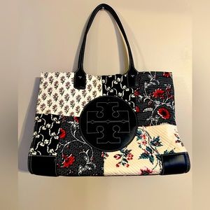 🎉1 Hour SALE🎉Tory Burch Ella Quilted Patchwork Tote